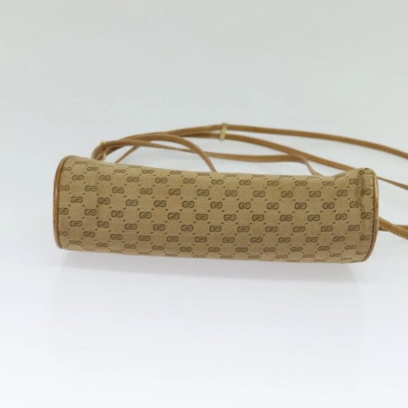GUCCI Micro GG Supreme Shoulder Bag PVC Beige Gold 001 261 1053 Auth BA2223 - Picture 7 of 16